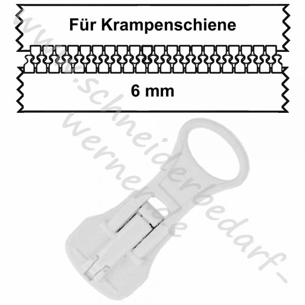 runder Löffelgriff in gleicher Farbe (Automatik) !für weiß (501) 6 mm Krampenschiene!