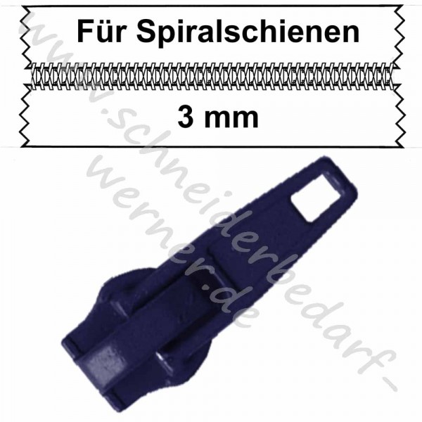 Standard-Automatikschieber in gleicher Farbe !für dunkelblau (043) 3 mm Spiralschiene!