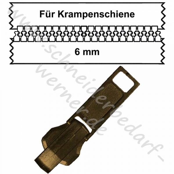 Wendeschieber altmessing (Automatik) !für dunkelgrau (156) 6 mm Krampenschiene!