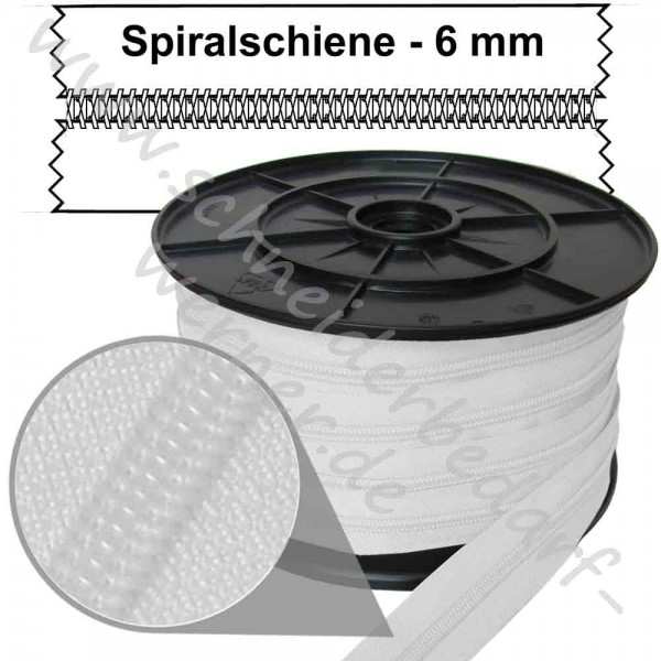 6 mm - Reißverschluss Spiralschiene (Kunststoff) - Meterware