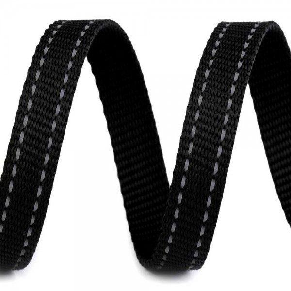 Gurtband Polyester mit reflektierender Durchsteppung