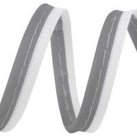 Reflektierendes Paspelband / Reflektor-Paspelband mit weißem Basis-Stoff Reflektierendes Paspelband / Reflektor-Paspelband mit weißem Basis-Stoff