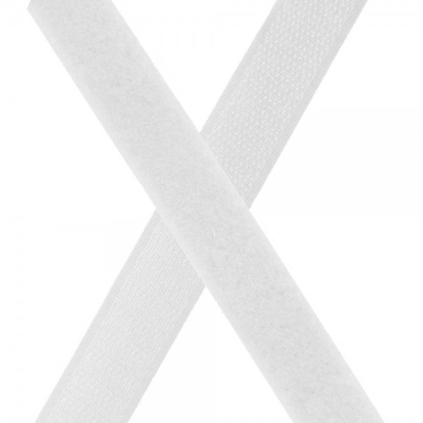 20-cm-Stück Klettband - 20 mm breit - Flauschseite und Hakenband