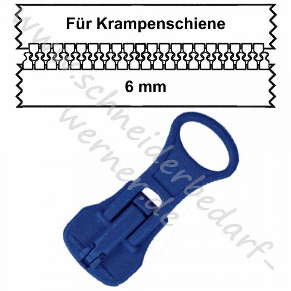 runder Löffelgriff in gleicher Farbe (Automatik) !für königsblau (044) 6 mm Krampenschiene!