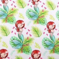 Baumwolle Popeline Stoff "Meerjungfrau / Mermaid" Baumwolle Popeline Stoff "Meerjungfrau / Mermaid"