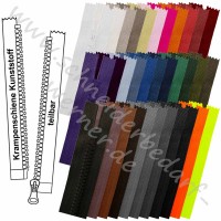 Reißverschluss für Jacken - 6 mm Krampenschiene (Kunststoff) - 1-Weg - Teilbar Reißverschluss für Jacken - 6 mm Krampenschiene (Kunststoff) - 1-Weg - Teilbar