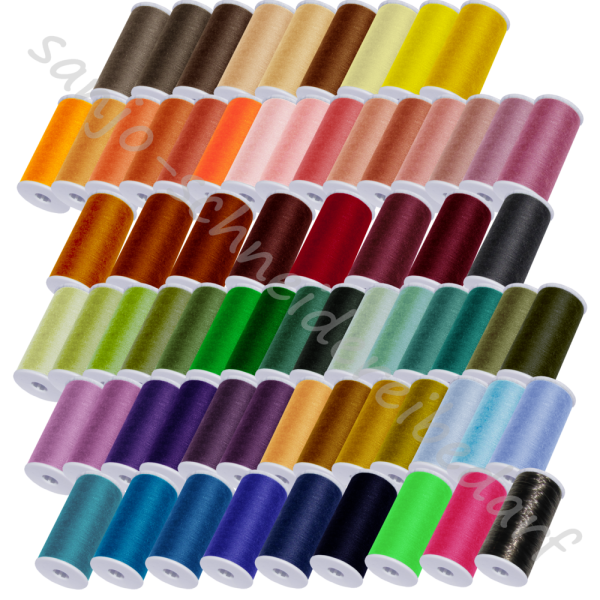 Nähgarn Polyester (200 m / Stärke 100) - 10er-Set (10 verschiedene Farben)