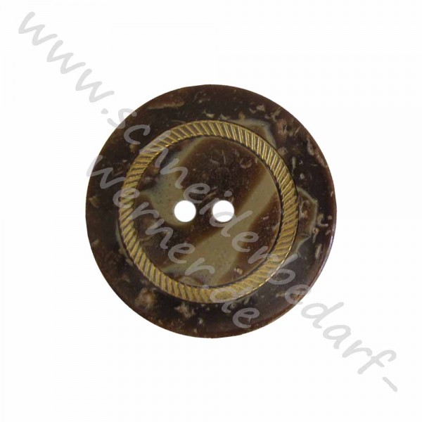Kunststoffknopf "Goldener Rand"