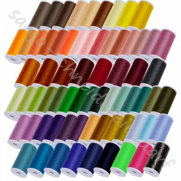 Nähgarn Polyester (200 m / Stärke 100) - 10er-Set (10 verschiedene Farben)