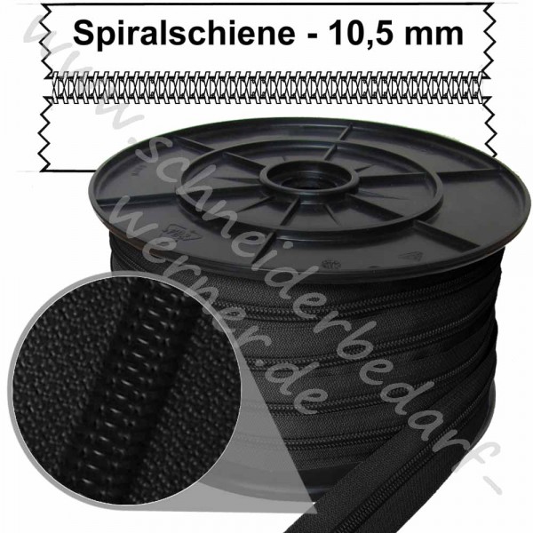 10,5 mm - Reißverschluss Spiralschiene (Kunststoff) - Meterware