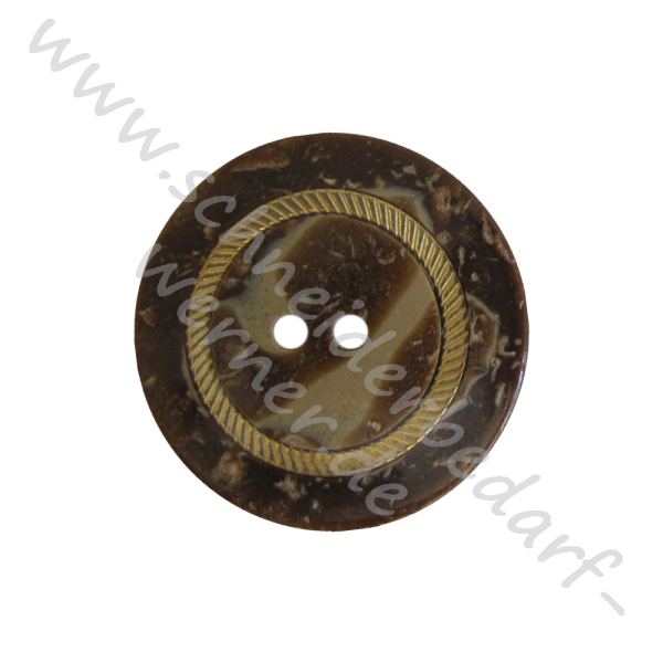 Kunststoffknopf "Goldener Rand"