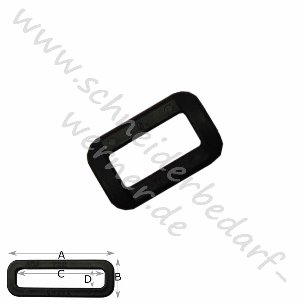 20x Ovalringe Für Gurtband - Kunststoff Schieber, Passend Für 15mm Gurtbandbreite