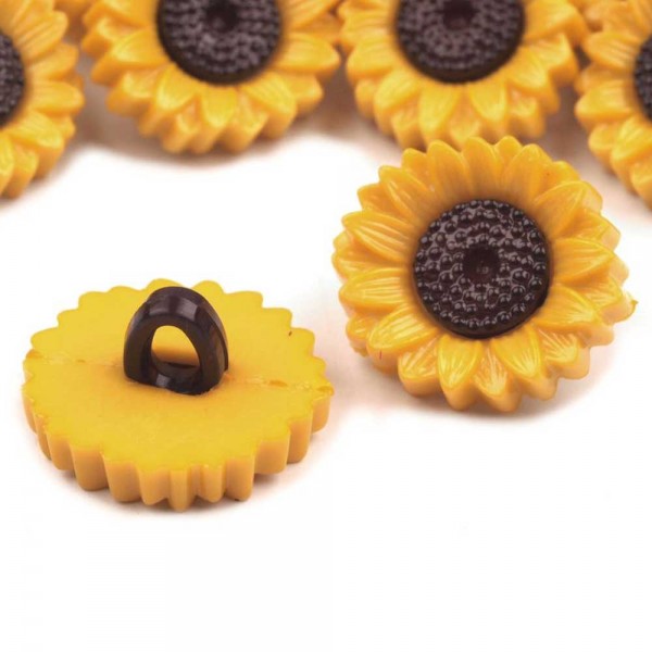 Kunststoffknopf "Sonnenblume"