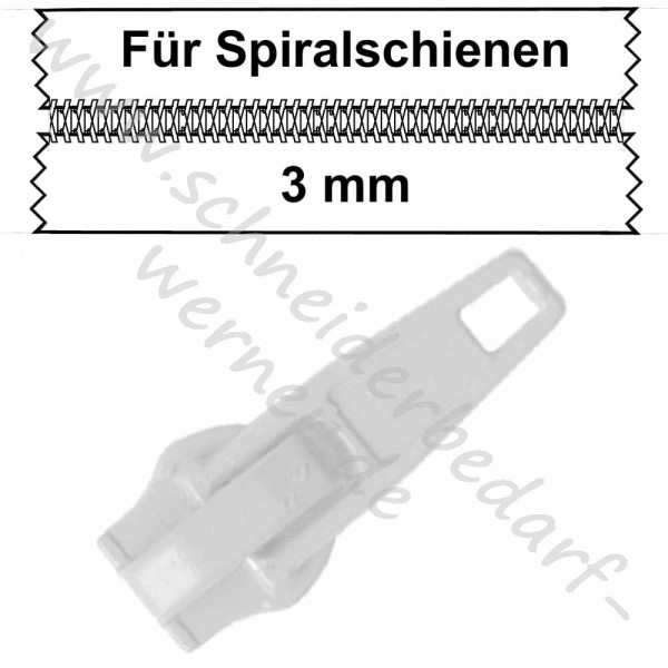 3 mm - Zipper/Schieber für Spiralschiene