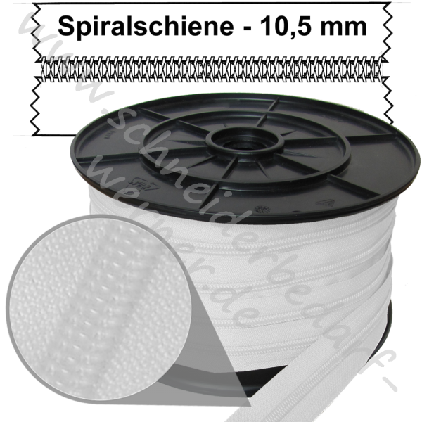 10,5 mm - Reißverschluss Spiralschiene (Kunststoff) - Meterware