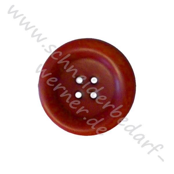 Kunststoffknopf "matt-rot mit Rand"