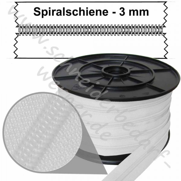 3 mm - Reißverschluss Spiralschiene (Kunststoff) - Meterware