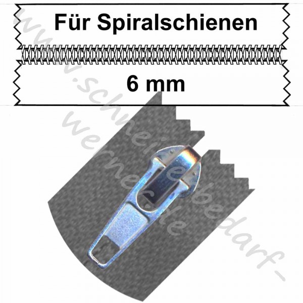 Umgekehrter Automatikschieber (silber) !für dunkelbeige (573) 6 mm Spiralschiene!