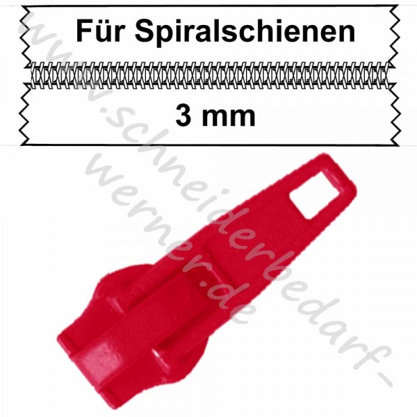 Standard-Automatikschieber in gleicher Farbe !für lachspink (003) 3 mm Spiralschiene!